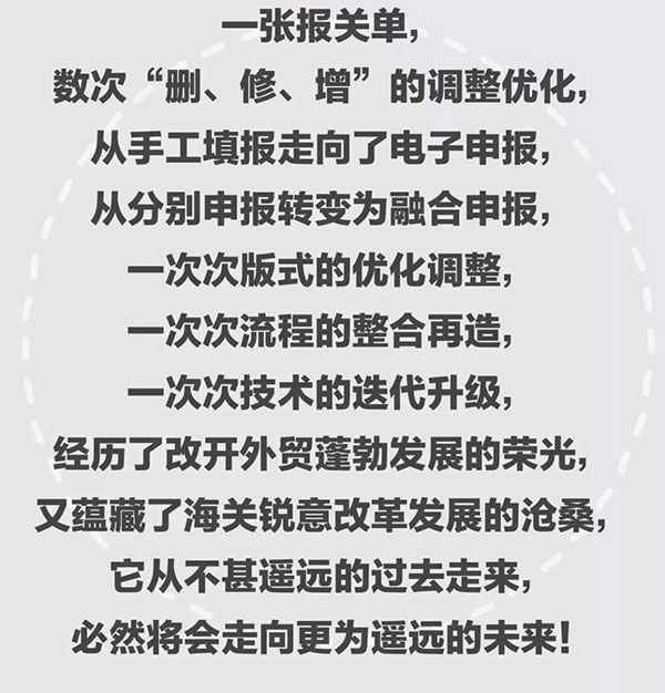 報關(guān)單極簡迭代史